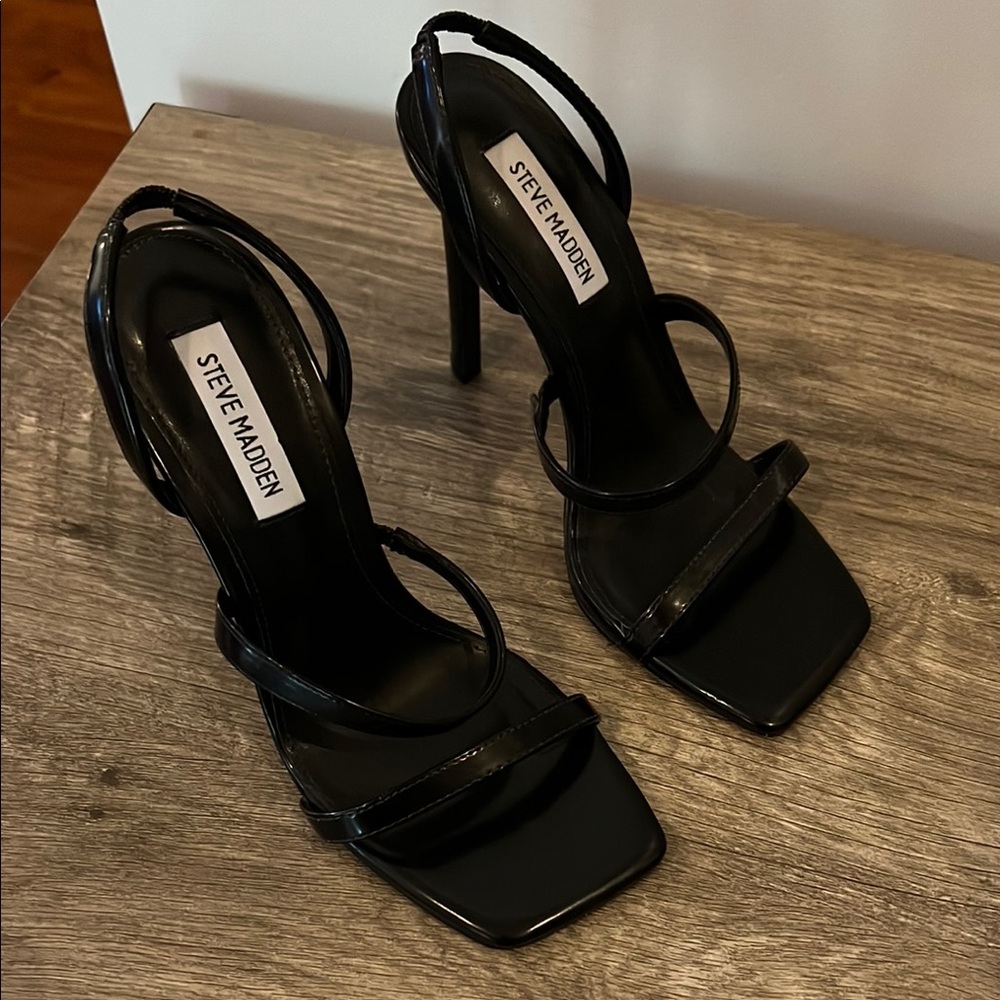 Steve Madden Black Strappy Heels